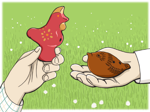 Kukkopilli ja okariina